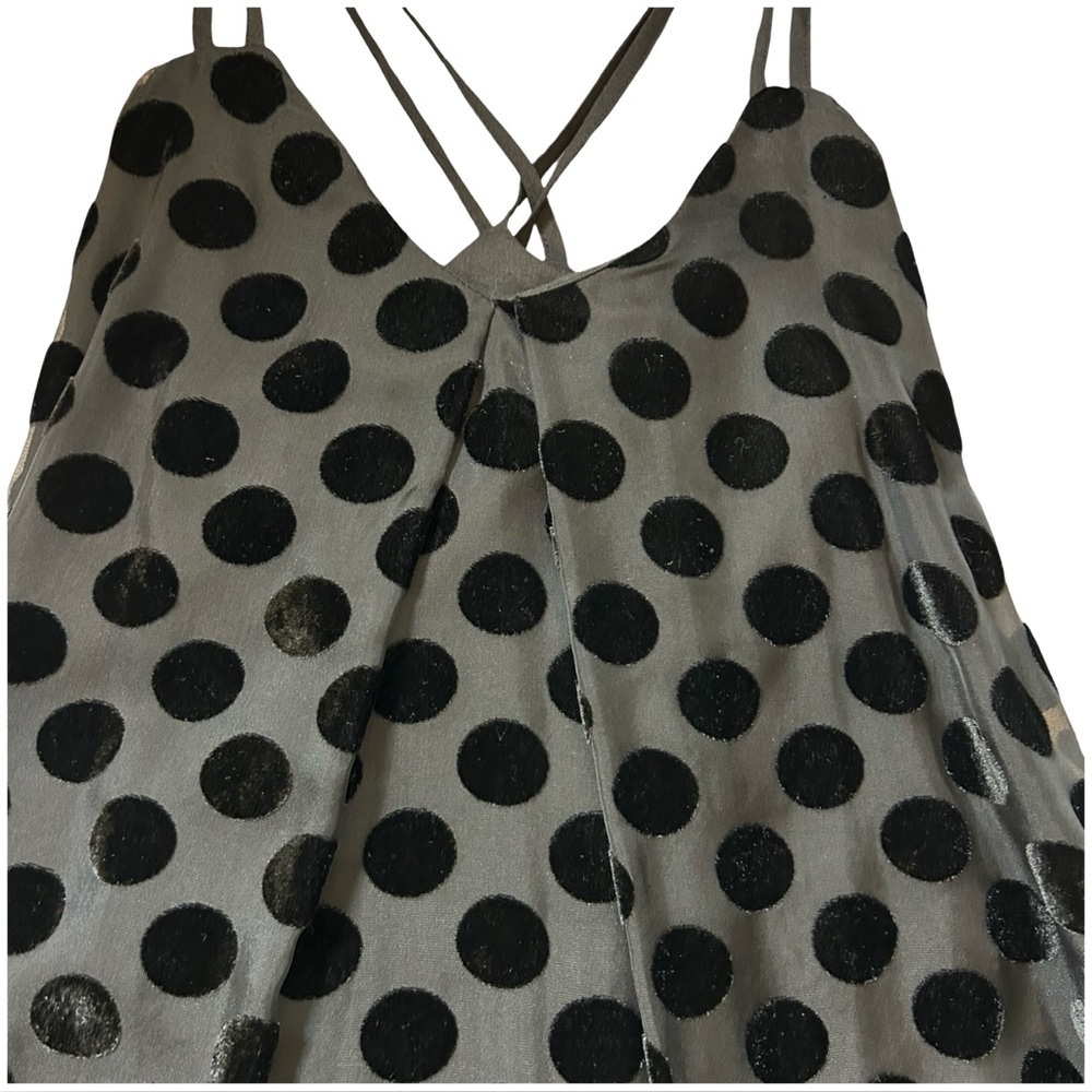 Black Velvet Circle Tank Top, Size S ~ J.O.A. LA - Picture 2 of 9